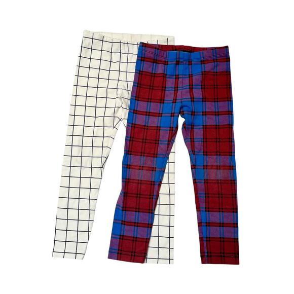 Tea Collection Plaid Leggings Bundle Size 4 - Picture 1 of 6